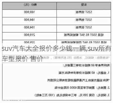 汽车报价大全新款SUV，购车指南与市场分析